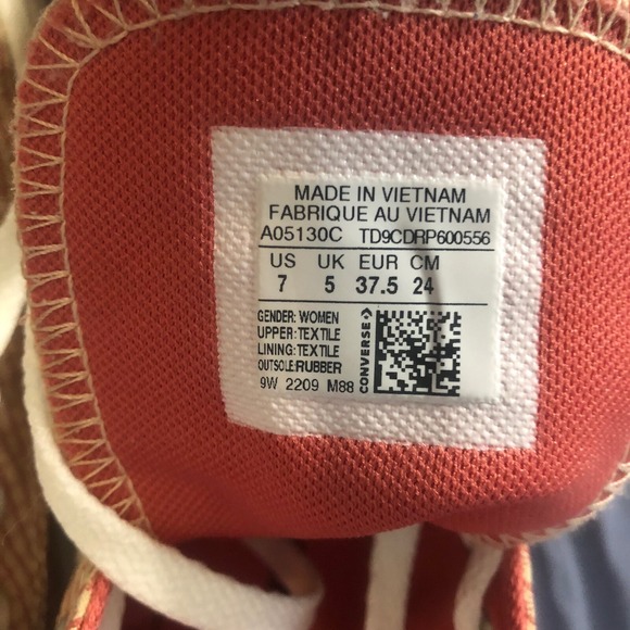 Converse Women's Chuck Taylor All Star Move Hi Chunky Plaid Shoe A05130C Size 7 - Picture 8 of 9